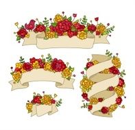 Flower&#039;s romantic banners