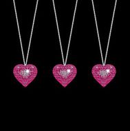 pink disco hearts