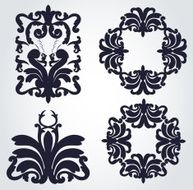 Vintage tapestry elements Vector