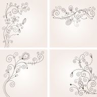 Set of floral illustration N2