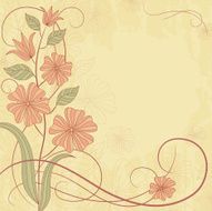 Cute card with flowers
