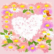 Romantic floral valentine