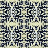 Golden damask pattern wallpaper
