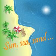 Tropical beach Vector