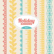Set of holiday ribbons N7