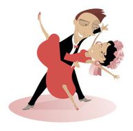 Dancing man and woman
