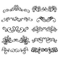 Set Calligraphic Borders and Page Decoration N10