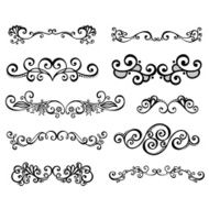 Set Calligraphic Borders and Page Decoration N11