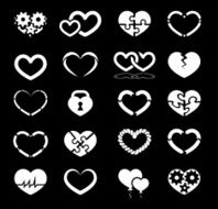 Heart icon set N8