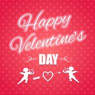 Typographical banner Happy Valentine&#039;s Day N3