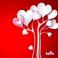 Paper tree with hearts N2