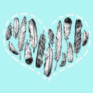 heart from feathers