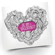 Drawing heart Be my Valentine N2