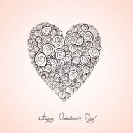 sketch heart roses