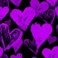 Seamless watercolor background with hearts N3