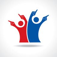 enjoy couple hands up