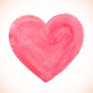 Pink acrylic color textured painted heart N2