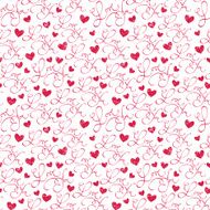 Calligraphic seamless background with &#039;love you&#039; hand lettering