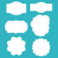 Vintage labels set isolated on black background N2