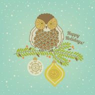 Greeting card with owl