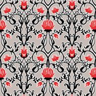 vintage flowers vector pattern N5