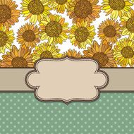 Vintage vector flower frame N152