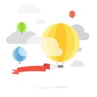 Flying color balloons