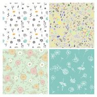 Floral seamless patterns N10