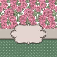 Vintage vector flower frame N156