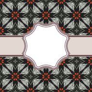 Vintage vector flower frame N157