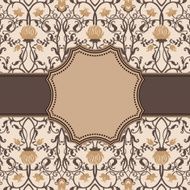Vintage vector flower frame N158