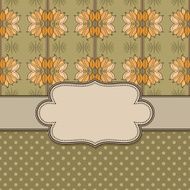 Vintage vector flower frame N160
