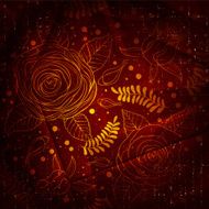 Vintage red brown floral background N3