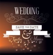 Vector Wedding Invitation Card N2