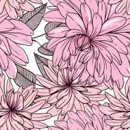 vector seamless pattern of abstract pink peony N2
