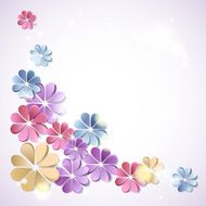 Beautiful background with paper flowers N3