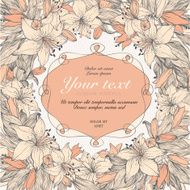Stylish floral background with frame N3