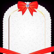vintage frame with bow vector illustration N25
