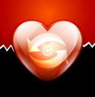 Glossy heart background