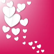 Valentines Day Paper Heart Backgroung Vector Illustration N12