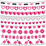 Valentine bunting flags set N2