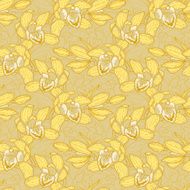 Seamless pattern with orchid N3