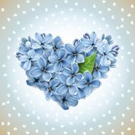 Heart from flowers of a lilac N3
