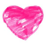 Pink Felt Pen Heart N3