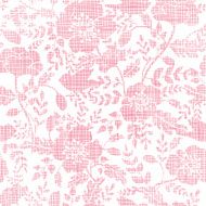 Pink textile birds and flowers seamless pattern background