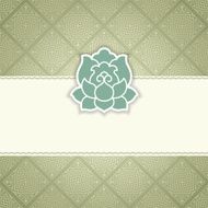 Vector lotus flower background with seamless damask pattern