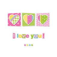 three hearts I love you card N2