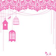 Vintage birdcage card