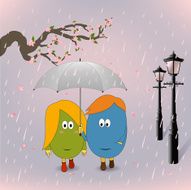 Lover in the rain