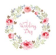 Watercolor flowers frame N5